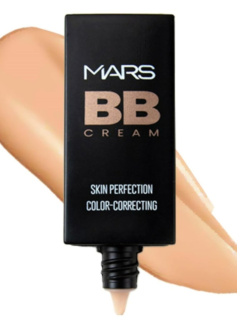 مارس كريم أساس MARS BB خفيف الوزن | كريم BB سهل المزج للنساء | تصحيح لون البشرة لجميع أنواع البشرة (30 مل) (03-متوسط) - Image 1