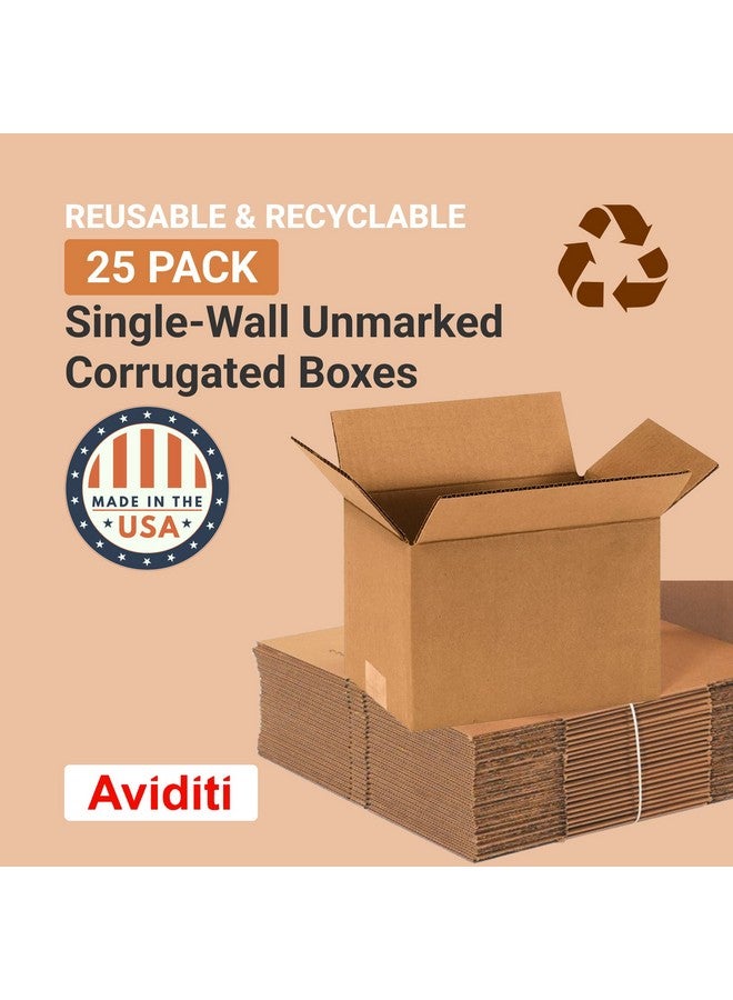أفيديتي صناديق شحن صغيرة 9L X 6W X 6H (25 حزمة) صناديق من الورق المقوى المموج شديدة التحمل لتعبئة النقل والتخزين، صناديق كبيرة بالجملة قوية للمنزل أو العمل - Image 3