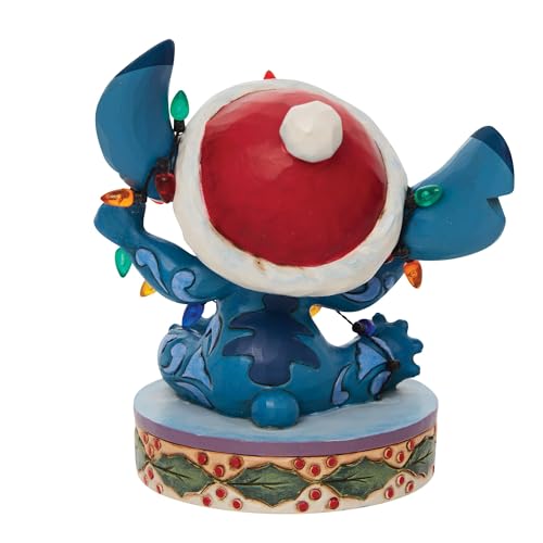 Enesco Jim Shore Disney Traditions Lilo and Stitch Wrapped in Christmas Figurine 45 Inch Multicolor - Image 3