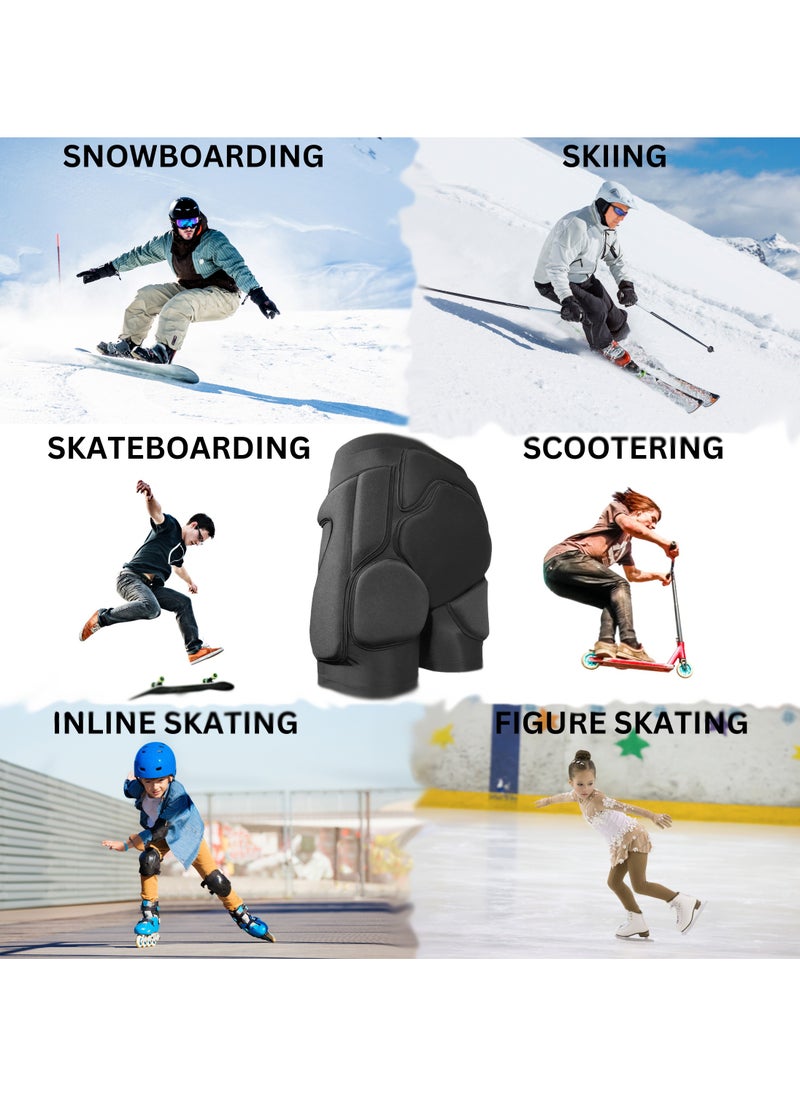 Generic - Padded Impact Shorts for Snowboarding, Skiing, Ice - Roller - Inline Skating Offering Coccyx, Hip, Tailbone Protection - Image 1