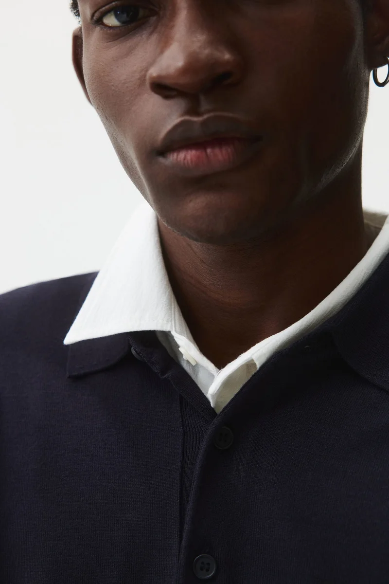 H&M Regular Fit Fine-knit polo shirt