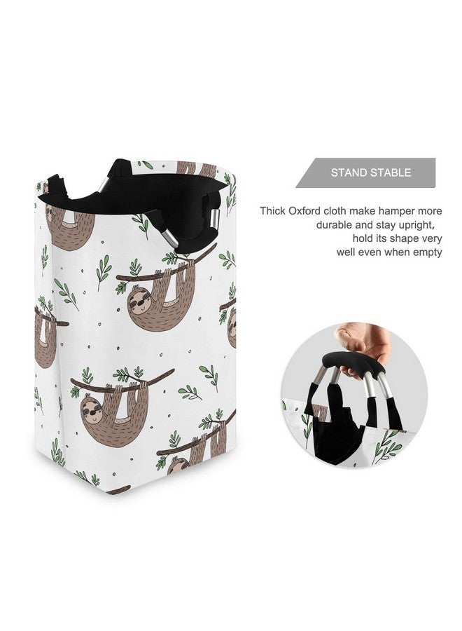 Bolaz Laundry Hamper Foldable Bucket Collapses Laundry Basket Washing Bin Branches Sloth for Home Organizer Nursery Storage Baby Hamper Kids Room - Image 3