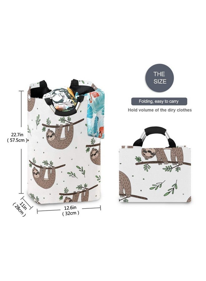 Bolaz Laundry Hamper Foldable Bucket Collapses Laundry Basket Washing Bin Branches Sloth for Home Organizer Nursery Storage Baby Hamper Kids Room - Image 5