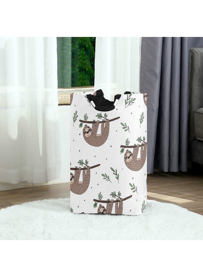 Bolaz Laundry Hamper Foldable Bucket Collapses Laundry Basket Washing Bin Branches Sloth for Home Organizer Nursery Storage Baby Hamper Kids Room - Image 2