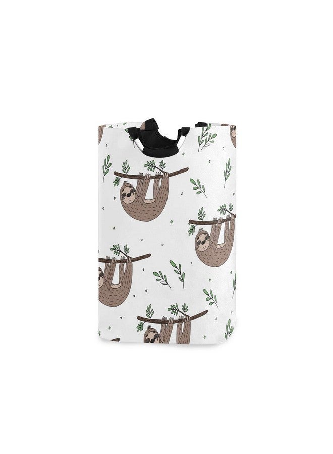 Bolaz Laundry Hamper Foldable Bucket Collapses Laundry Basket Washing Bin Branches Sloth for Home Organizer Nursery Storage Baby Hamper Kids Room - Image 1
