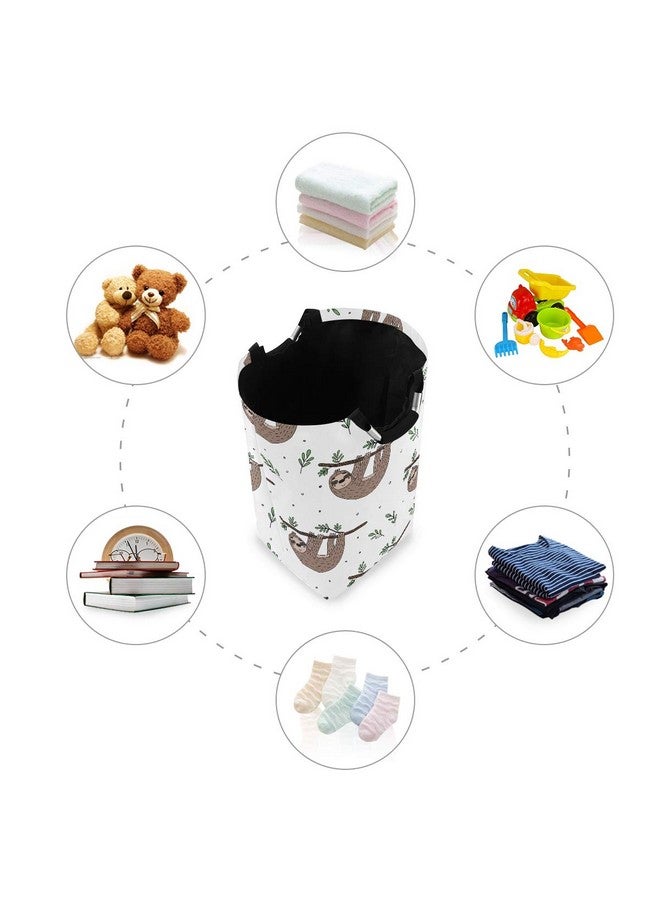 Bolaz Laundry Hamper Foldable Bucket Collapses Laundry Basket Washing Bin Branches Sloth for Home Organizer Nursery Storage Baby Hamper Kids Room - Image 4