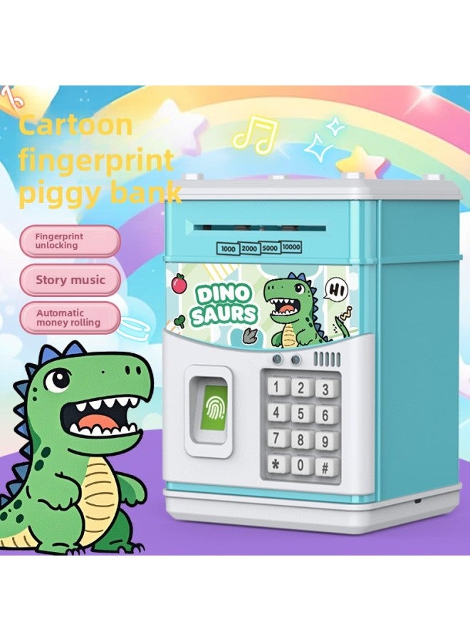 One-piece Delivery Creative Password Piggy Bank Can Save Removable Insurance Box Cabinet Coin Piggy Bank Cash Machine Toy-Color:821 Pink Cat [password Open Door * Automatic Money Roll * Music]] - Image 3