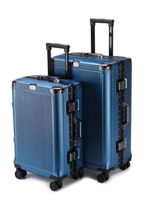 PC Hard Side Zipperless Luggage Set of 2 PCS TSA Lockable Travel Suitcase 22,26 Inches