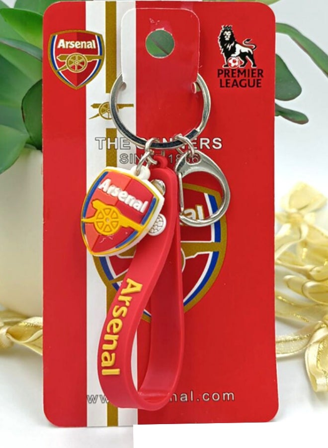 PVC key chain Small Standard C Buckle Rope Ball Standard fan key chain Arsenal