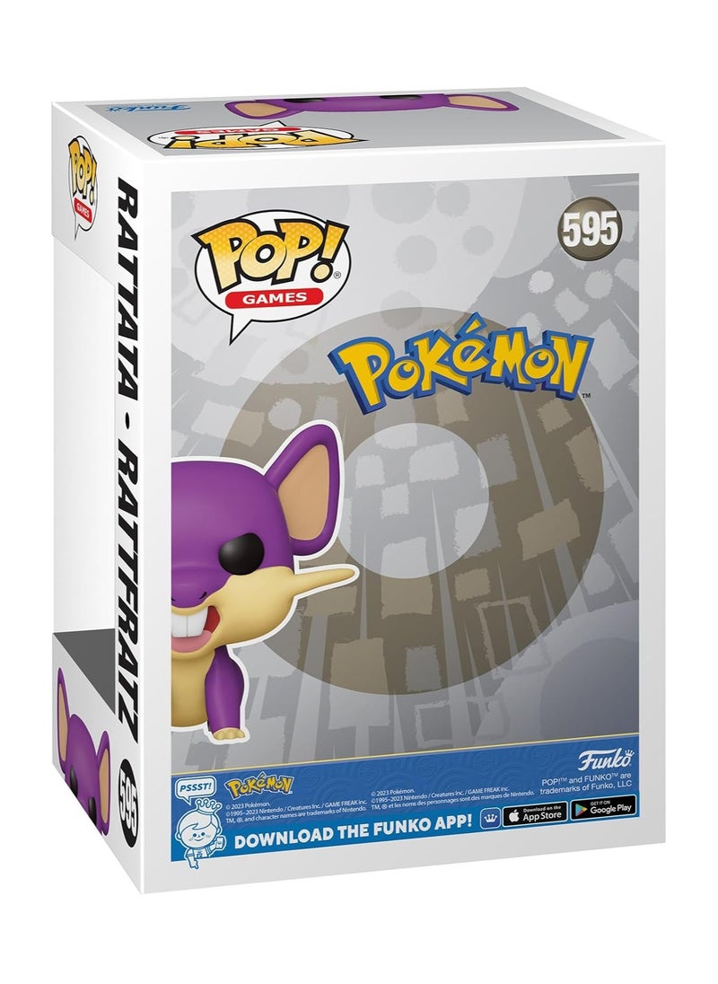 Funko Pop! - Action Figures Pop! Games: Pokemon - Rattata , One Size - Image 1