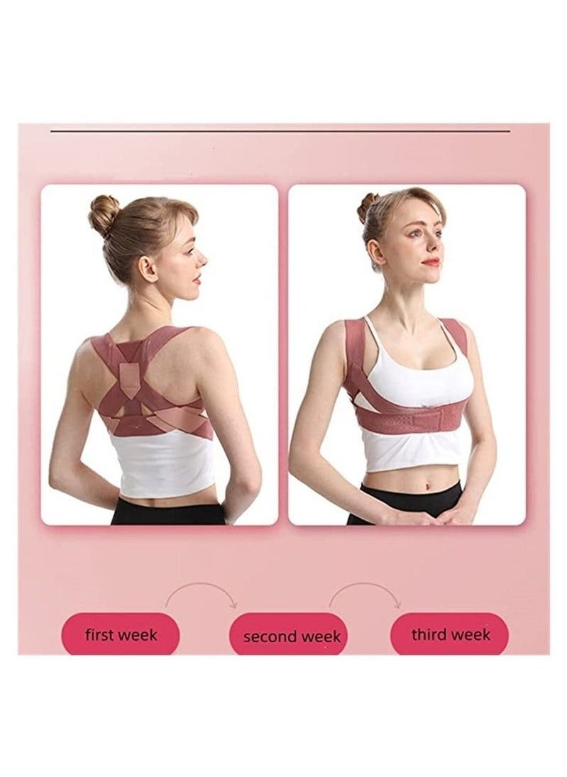 Generic - Posture Corrector, Women Adjustable Elastic Back Support Belt, Upper Back Brace for Support and Spinal Alignment, Back Support Straightener for Body Correction - Image 1