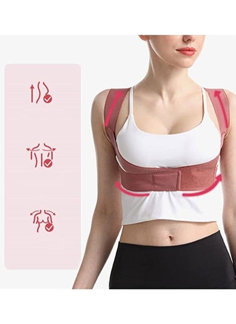 Generic - Posture Corrector, Women Adjustable Elastic Back Support Belt, Upper Back Brace for Support and Spinal Alignment, Back Support Straightener for Body Correction - Image 1