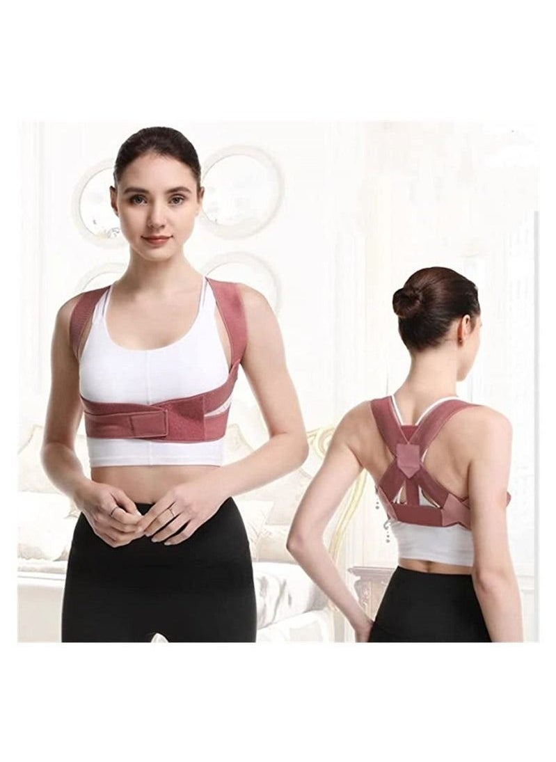 Generic - Posture Corrector, Women Adjustable Elastic Back Support Belt, Upper Back Brace for Support and Spinal Alignment, Back Support Straightener for Body Correction - Image 1