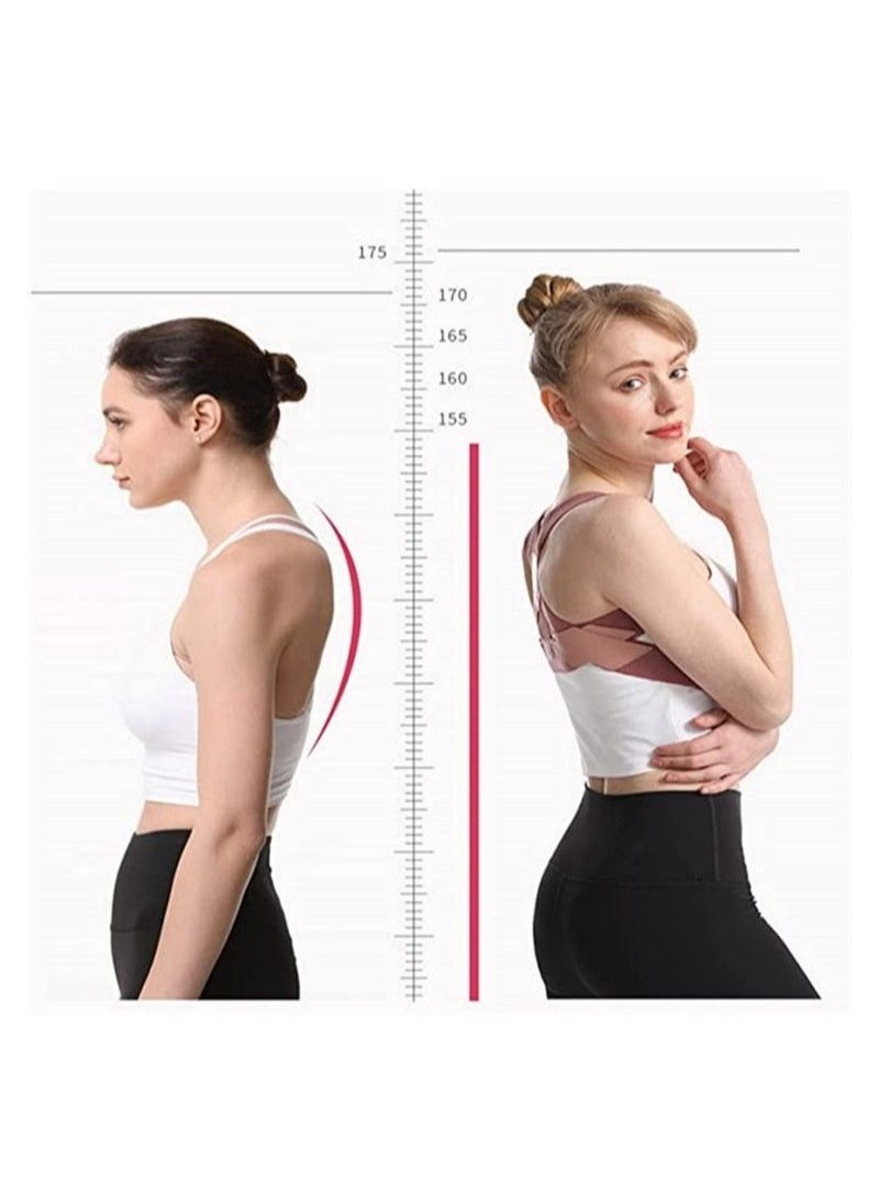 Generic - Posture Corrector, Women Adjustable Elastic Back Support Belt, Upper Back Brace for Support and Spinal Alignment, Back Support Straightener for Body Correction - Image 1