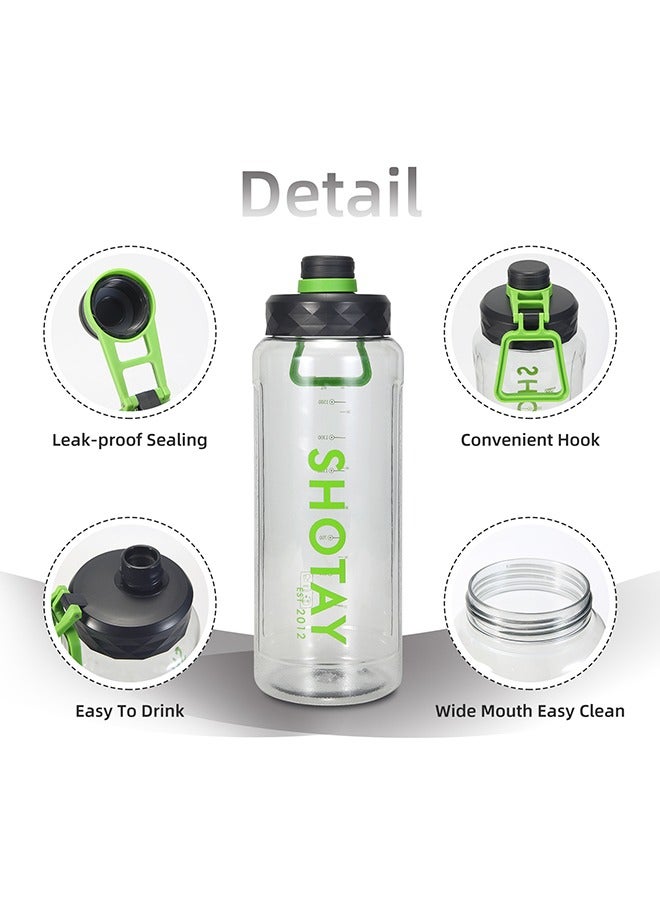 شوتاي زجاجات مياه رياضية سعة 1.5 لتر من شوتاي، نصف جالون، تحفيزية، مع مؤشر للوقت، وماصة قابلة للإزالة، خالية من مادة بيسفينول أ ومضادة للتسرب، إبريق مياه كبير للياقة البدنية وصالة الألعاب الرياضية والرياضة والتخييم. - Image 4