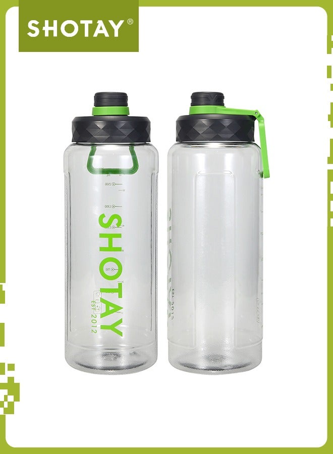 شوتاي زجاجات مياه رياضية سعة 1.5 لتر من شوتاي، نصف جالون، تحفيزية، مع مؤشر للوقت، وماصة قابلة للإزالة، خالية من مادة بيسفينول أ ومضادة للتسرب، إبريق مياه كبير للياقة البدنية وصالة الألعاب الرياضية والرياضة والتخييم. - Image 1