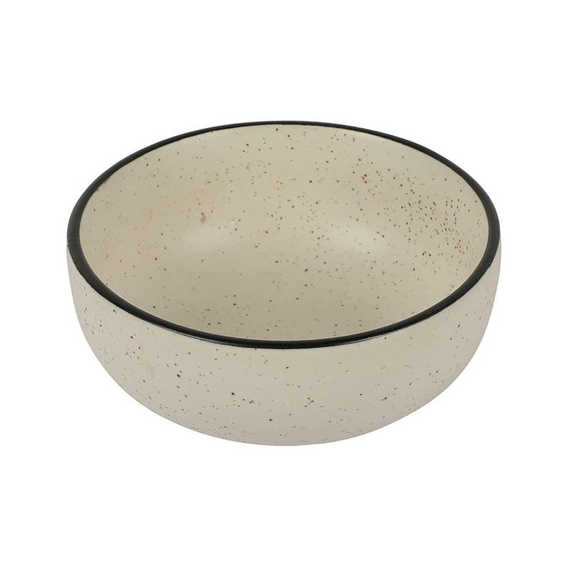 Mkd2 Rise Ceramic Serving Bowl (White Dotted, 200ml) - 1 Piece Ideal for Soup, Vegitable, Dessert, Salad - Image 2