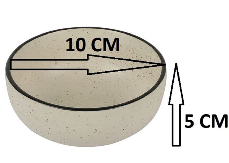 Mkd2 Rise Ceramic Serving Bowl (White Dotted, 200ml) - 1 Piece Ideal for Soup, Vegitable, Dessert, Salad - Image 4