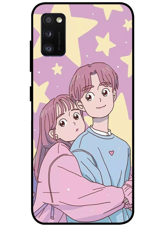 EYE CATCH Protective Case Cover For Samsung Galaxy A41 Smart Series Printed Protective Case Cover for Samsung A41 Love Boy & Girl  - Image 1