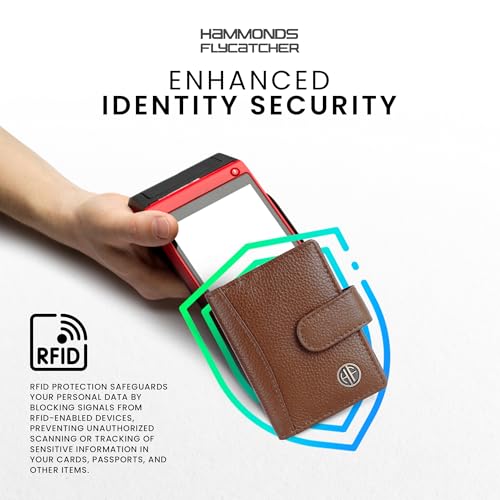 HAMMONDS FLYCATCHER Genuine Leather Card Holder Wallet for Man & Women, RFID Protected ATM/Credit Card Holder Wallet for Men with 18 Slots, Gift for Men, Father, Husband, Boyfriend - Brushwood - Image 5