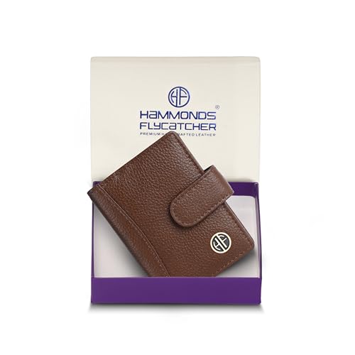 HAMMONDS FLYCATCHER Genuine Leather Card Holder Wallet for Man & Women, RFID Protected ATM/Credit Card Holder Wallet for Men with 18 Slots, Gift for Men, Father, Husband, Boyfriend - Brushwood - Image 1