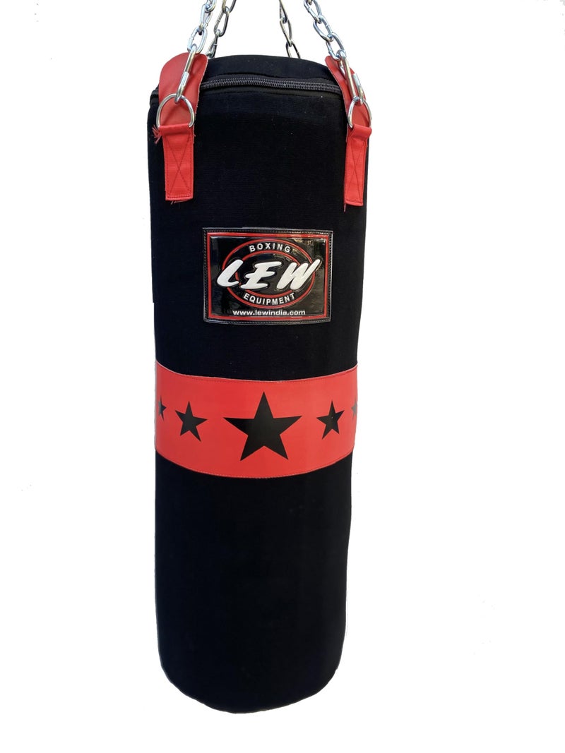 LEW Punching Bags unfilled Punching Boxing Bag Combo Sets Bags Heavy Bags 9 Piece Combo Black 20 OZ Heavy Canvas with Hanging Chain. - Image 4
