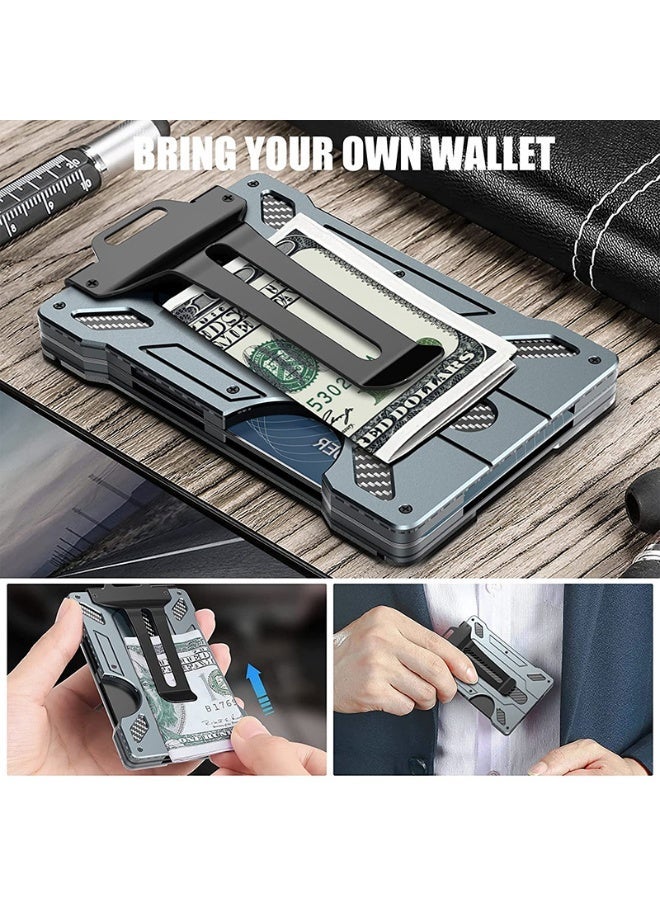 Aluminum alloy card holder, transparent work card, RFID metal wallet, work card, entrained work card - Image 4