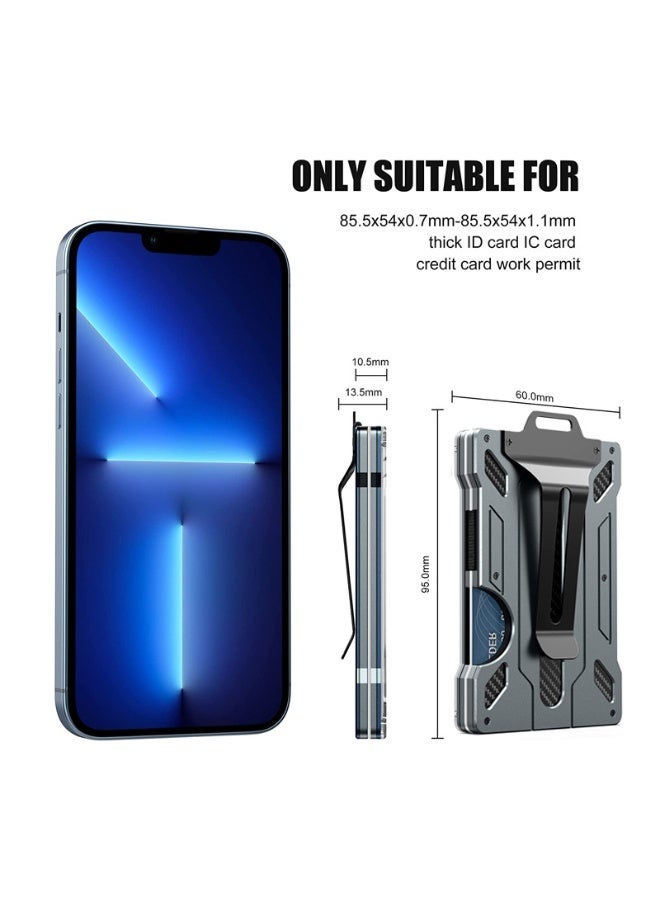 Aluminum alloy card holder, transparent work card, RFID metal wallet, work card, entrained work card - Image 2