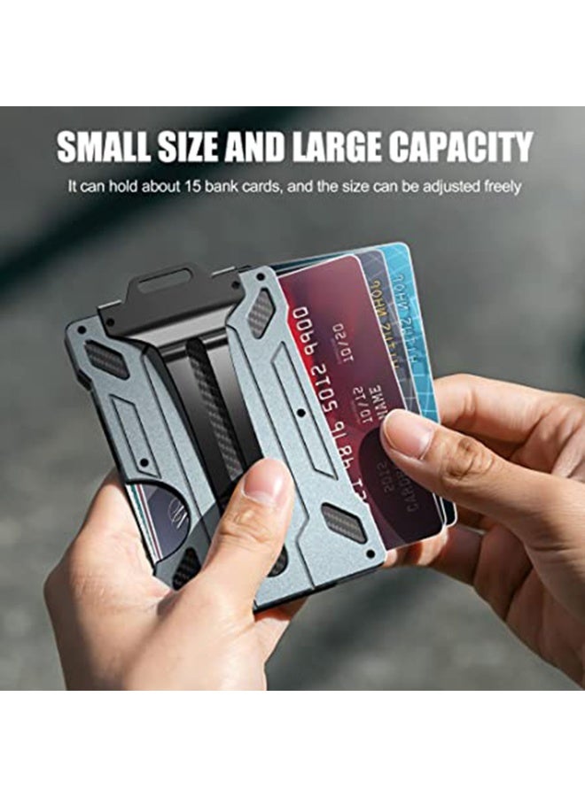 Aluminum alloy card holder, transparent work card, RFID metal wallet, work card, entrained work card - Image 3