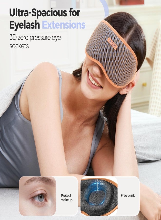 MZOO Pro Breathable Sleep Mask - Complete Blackout Sleeping Eye Mask for Side Sleeper, 3D Zero Pressure & Eyelash Friendly Night Blindfold Eye Covers, Travel Essentials & Birthday Gifts for Women Men - Image 4