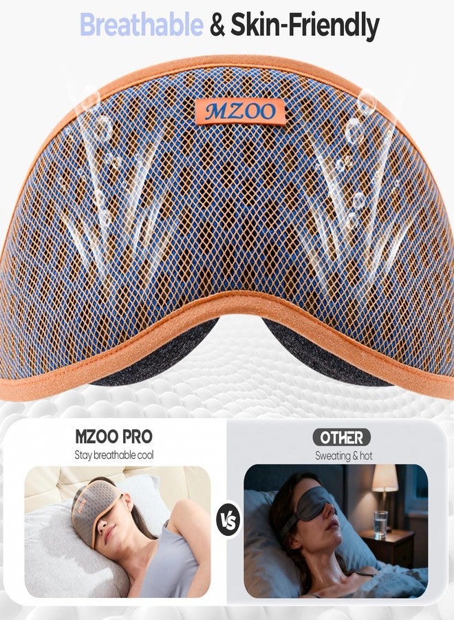 MZOO Pro Breathable Sleep Mask - Complete Blackout Sleeping Eye Mask for Side Sleeper, 3D Zero Pressure & Eyelash Friendly Night Blindfold Eye Covers, Travel Essentials & Birthday Gifts for Women Men - Image 3