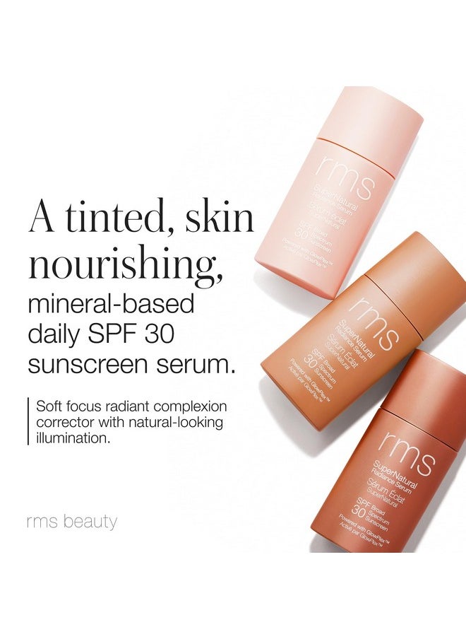 RMS Beauty - سيروم Supernatural Radiance بعامل حماية من الشمس 30، سيروم ملون لبشرة متوهجة مع عامل حماية من الشمس، واقي شمسي ملون معدني مع أكسيد الزنك - Image 1