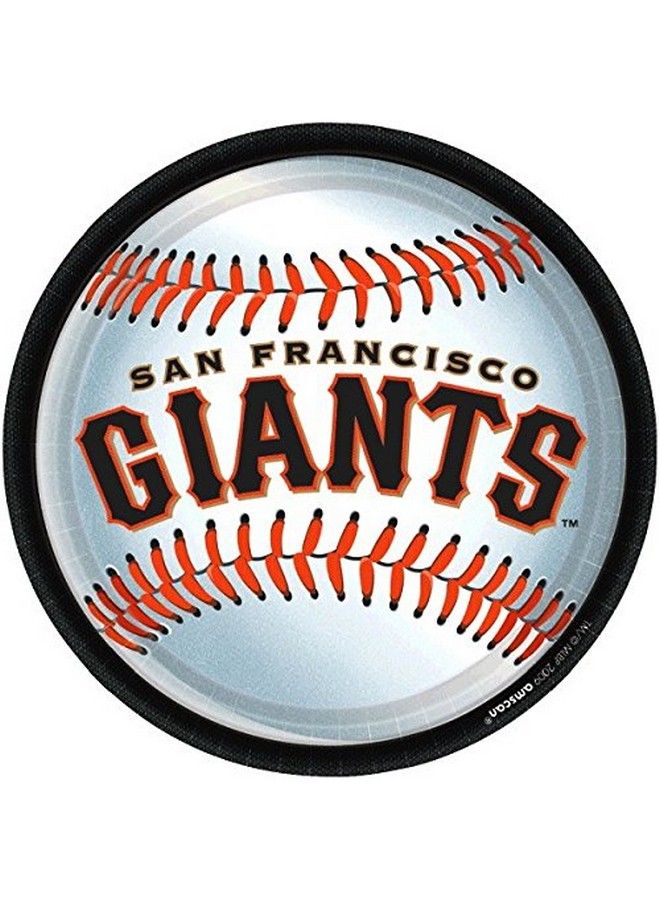 Amscan San Francisco Giants Round Plates 9" ; Pack Of 18 - Image 1