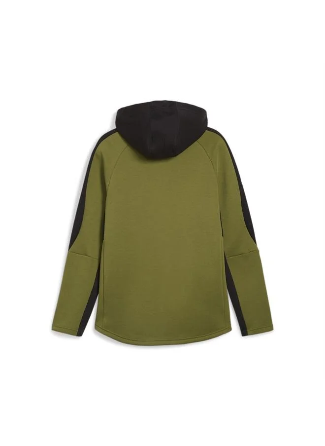 Puma Olive Green EVOSTRIPE Men's Full-Zip Hoodie for Men | Best Price UAE