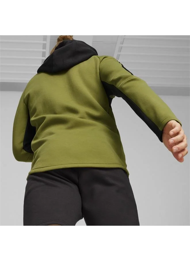 Puma Olive Green EVOSTRIPE Men's Full-Zip Hoodie for Men | Best Price UAE