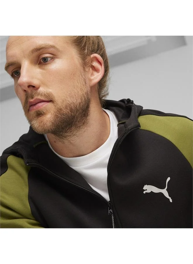 Puma Olive Green EVOSTRIPE Men's Full-Zip Hoodie for Men | Best Price UAE