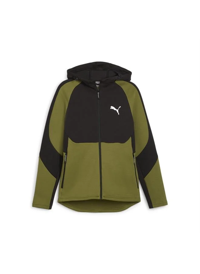 Puma Olive Green EVOSTRIPE Men's Full-Zip Hoodie for Men | Best Price UAE