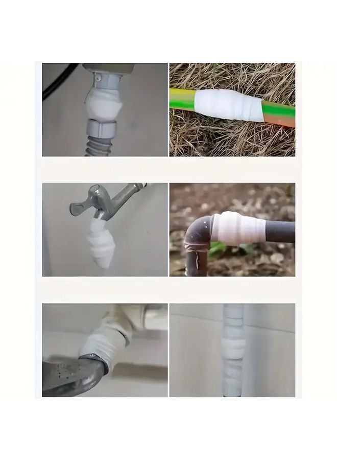 White Silicone Self Fusing Tape Leak Proof Water Resistant Sealant For Kitchen Drain Pipes - Image 5