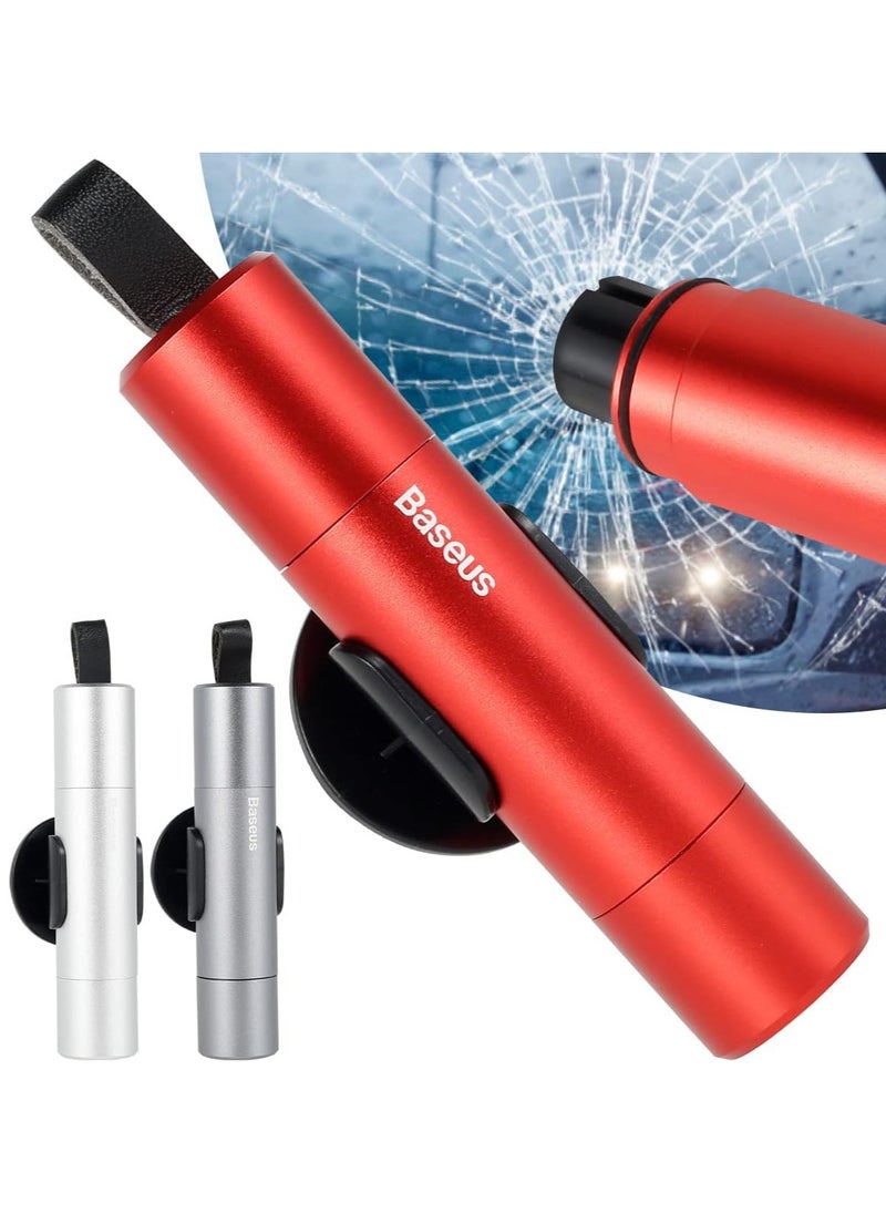 Baseus - Baseus Sharp Tool Safety Hammer(Window-breaking+Safety belt cutting）Red - Image 1