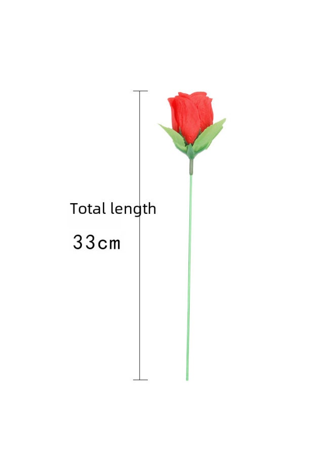 Magic Rose With Fire Ring Torches Change Rose Wedding Proposal Close Scene Stage Magic Props Wholesale-Color:Purple Rose  - Image 4