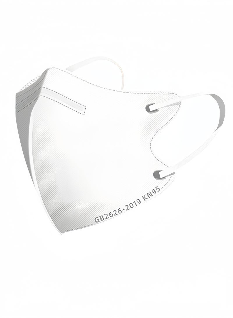 عبوة من 30 قناعًا للبالغين للاستخدام مرة واحدة بتقنية ثلاثية الأبعاد، مع فلتر منصهر رباعي الطبقات، مع حلقات أذن مرنة (أسود، أبيض، أخضر) - Image 4