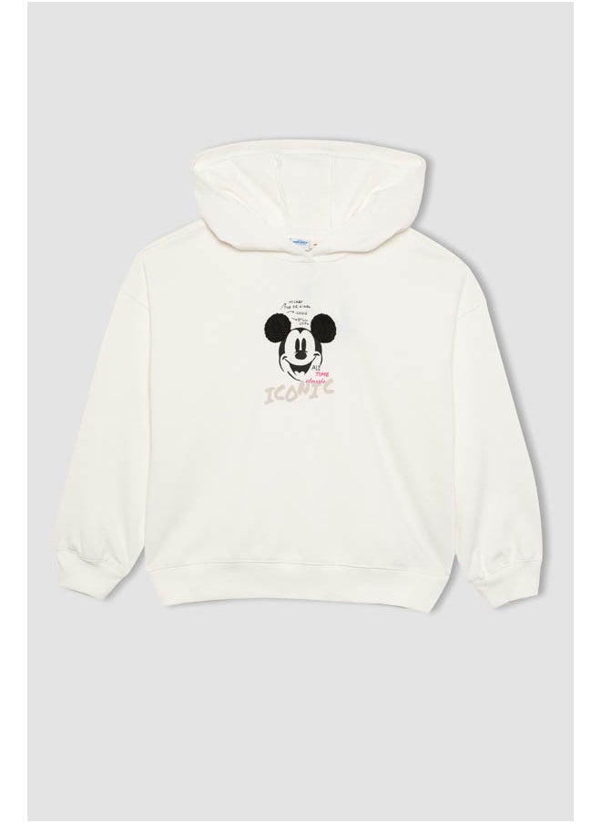 DeFacto - Girl Relax Fit Hooded Long Sleeve Knitted Sweat Shirt - Image 1
