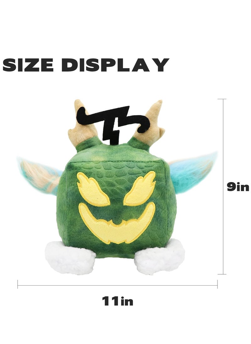 SYOSI - Blox Fruits Plush, 6 inch Blox Plush Plushies Toys Stuffed Animal Plushie Doll, Soft Fruits Hugging Plush Pillow Toy, Collectible Gifts for Kids Fans Aldults Birthday (Dragon) (Green) - Image 1