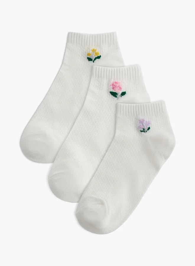 Celeste Pack Of 5 Ankle Length Cotton Socks