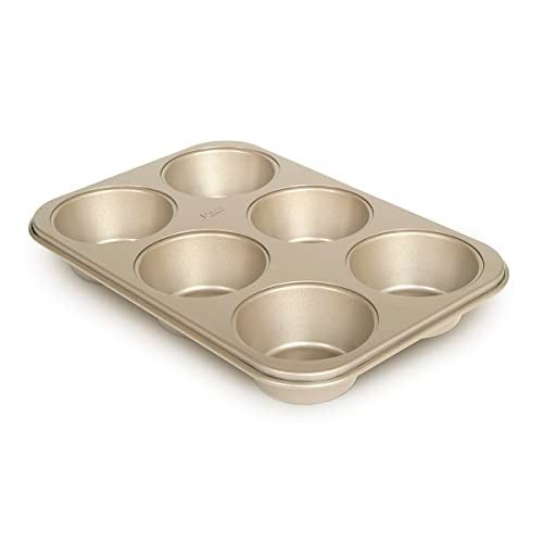 Glad Jumbo Muffin Pan Nonstick Heavy Duty Metal Cupcake Tin with Large Baking Cups Jumbo 6Cup - Image 1