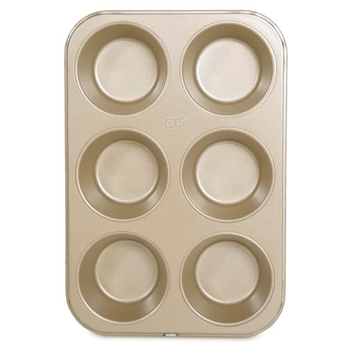 Glad Jumbo Muffin Pan Nonstick Heavy Duty Metal Cupcake Tin with Large Baking Cups Jumbo 6Cup - Image 3