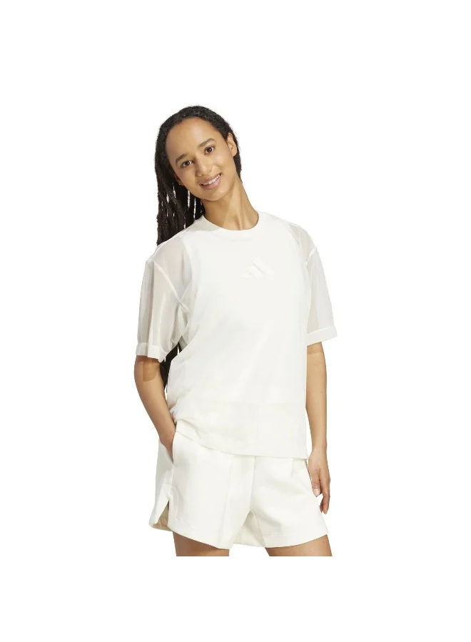 Adidas Adidas W All Szn Sh T White T-Shirt (Short Sleeve) T-Shirts For Women