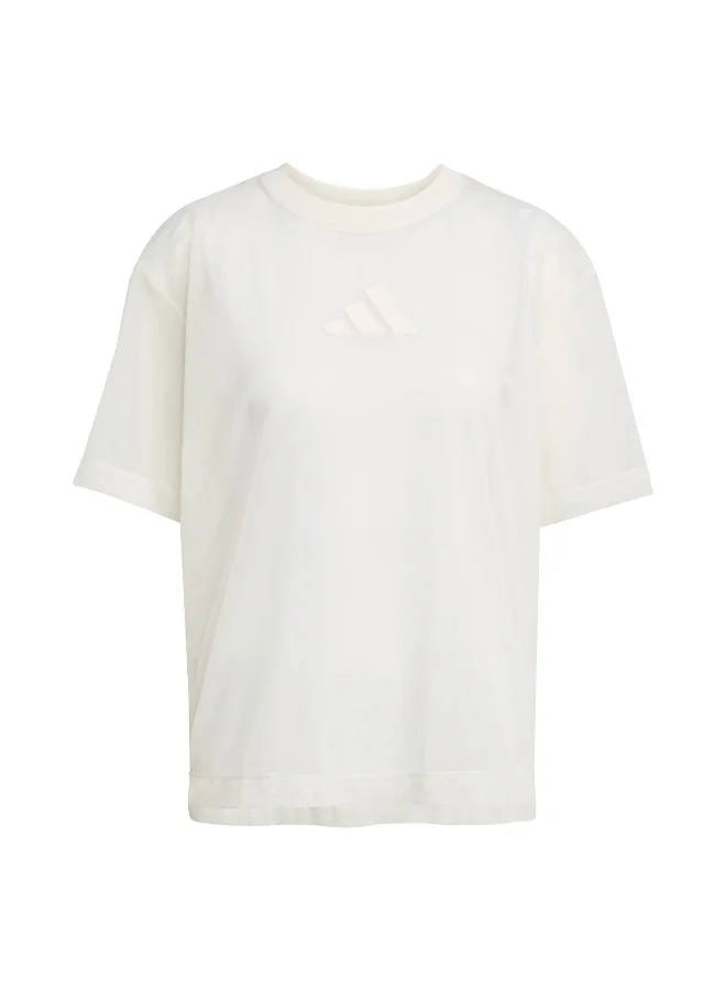 Adidas Adidas W All Szn Sh T White T-Shirt (Short Sleeve) T-Shirts For Women