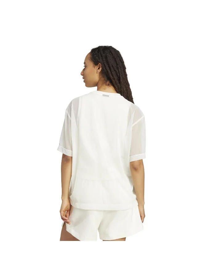 Adidas Adidas W All Szn Sh T White T-Shirt (Short Sleeve) T-Shirts For Women