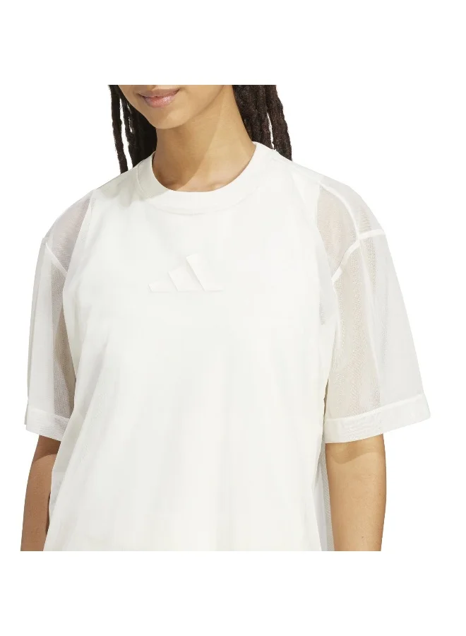 Adidas Adidas W All Szn Sh T White T-Shirt (Short Sleeve) T-Shirts For Women